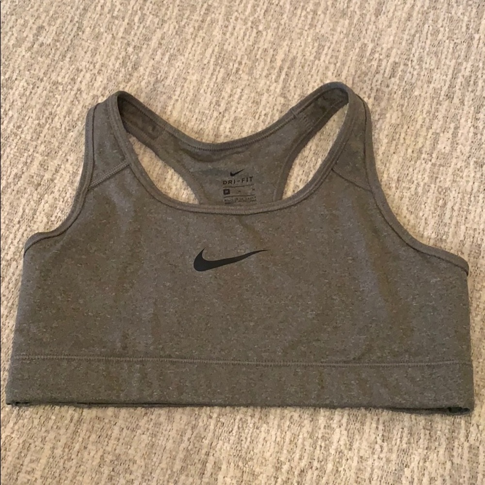 Grey Nike sports bra